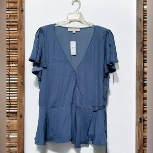 LOFT | Women’s Wrap Pelham Top | NWT | XL